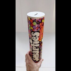 BIG Smarties Tube Coin Bank Rowntree Mackintosh candy collectible, promo 15 inch